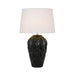 Buy Table Lamps Australia MADRID Table Lamp Black Ceramic / White Fabric - MADRID TL-BKWH