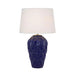 Buy Table Lamps Australia MADRID Table Lamp Blue Ceramic / White Fabric - MADRID TL-BLWH