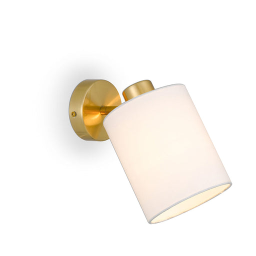 Buy Wall Sconce Australia Malone 1 Light Wall Light Antique Gold & White - MALONE WB-AGWH