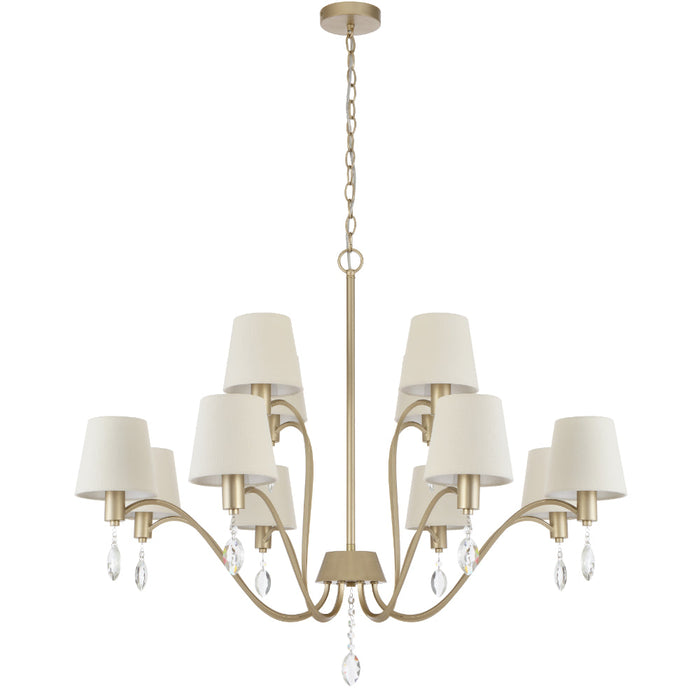 Malvern 12 Light Pendant Antique Silver - MALVERN PE12-AS