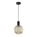 Buy Pendant Lights Australia Interior Glass Jar With Quadrilateral Segment 1 Light Pendant Amber - MARACA3