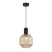 Buy Pendant Lights Australia Interior Glass Jar With Quadrilateral Segment 1 Light Pendant Amber - MARACA3