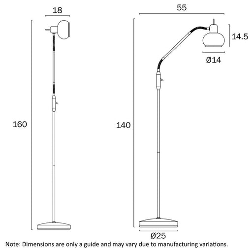 Buy Floor Lamps Australia MARBELL Floor Lamp Black Smoke - MARBELL FL-BKSM