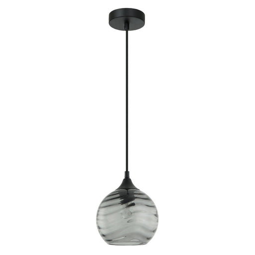 Buy Pendant Lights Australia Marbre 1 Light Pendant Smokey Wine Glass Wavy Glass- MARBRE1