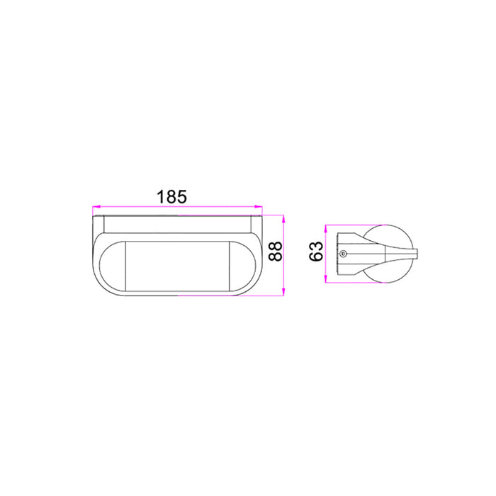 Buy Up / Down Wall Lights Australia MARINA Exterior LED Up/Down Wall Light White 7W 3000K IP65 - MARINA2