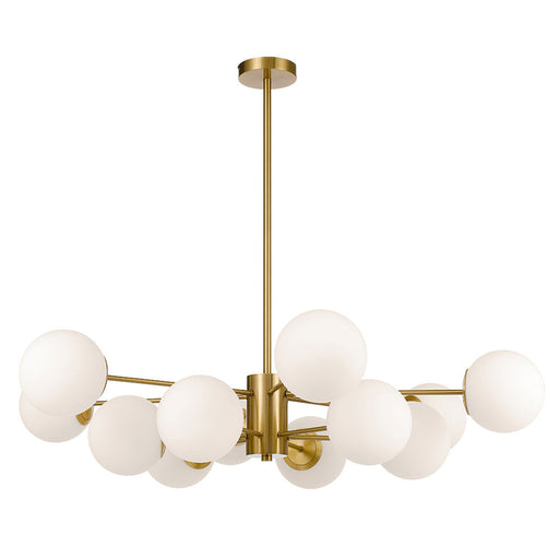 Buy Pendant Lights Australia Marsten 12 Light Pendant Antique Gold & Opal Matt - MARSTEN PE12-AGO
