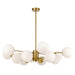 Buy Pendant Lights Australia Marsten 12 Light Pendant Antique Gold & Opal Matt - MARSTEN PE12-AGO