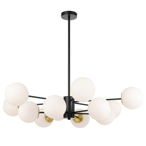 Buy Pendant Lights Australia Marsten 12 Light Pendant Black & Opal Matt - MARSTEN PE12-BKO
