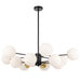 Buy Pendant Lights Australia Marsten 12 Light Pendant Black & Opal Matt - MARSTEN PE12-BKO