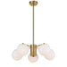Buy Pendant Lights Australia Marsten 5 Light Pendant Antique Gold & Opal Matt - MARSTEN PE5-AGOM