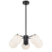 Buy Pendant Lights Australia Marsten 5 Light Pendant Black & Opal Matt - MARSTEN PE5-BKOM