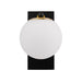 Buy Wall Sconce Australia Marsten 1 Light Wall Light Black & Opal Matt - MARSTEN WB-BKOM