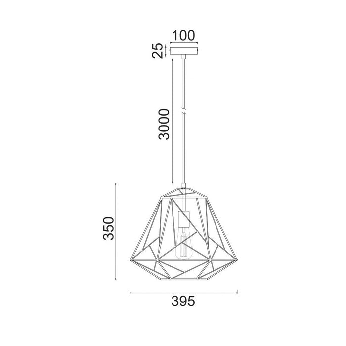 Buy Pendant Lights Australia Interior Iron Cage 1 Light Pendant Matt Gold & Black - MARTE2
