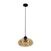 Buy Pendant Lights Australia MASON 1 Light Pendant With Amber Oval Glass - MASON7
