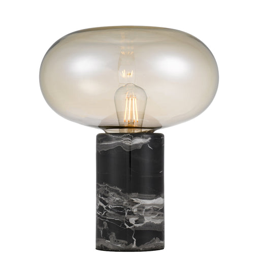 Buy Table Lamps Australia Maximo 1 Light Table Lamp Black & Amber - MAXIMO TL-BKAM