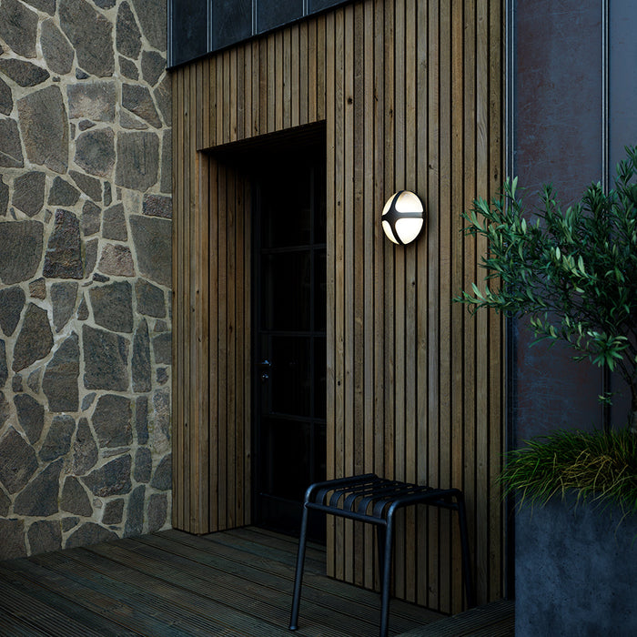 Buy Exterior Wall Lights Australia Cross Exterior Wall Light W205mm Black Aluminium - 2118121003