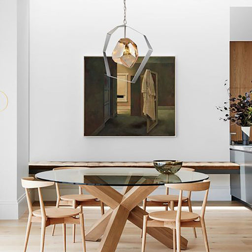 Buy Pendant Lights Australia METEORA Stainless Steel With Silvered Glass 1 Light Pendant - METEORA1