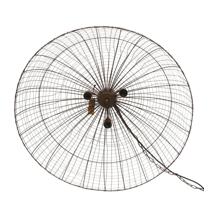 Buy Pendant Lights Australia Cray Dome 3 Light Wire Weave Dome Pendant Antique Copper - ZAF11137