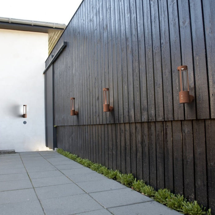 Buy Exterior Wall Lights Australia Helix Exterior Wall Light Corten Metal - 77479938