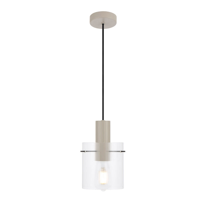 Mika 140mm Pendant Grey & Clear - MIKA PE14-GY