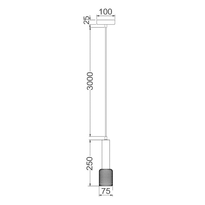 Buy Mini Pendants Australia Mikro 1 Light Pendant Chrome Mesh Cylinder - MIKRO2
