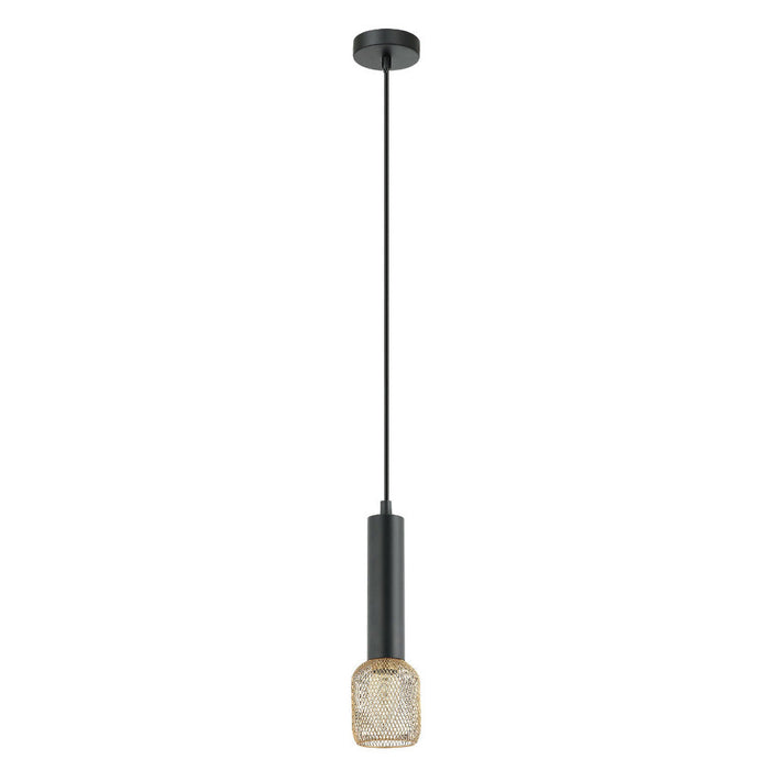 Buy Mini Pendants Australia Mikro 1 Light Pendant Brass Mesh Cylinder - MIKRO1
