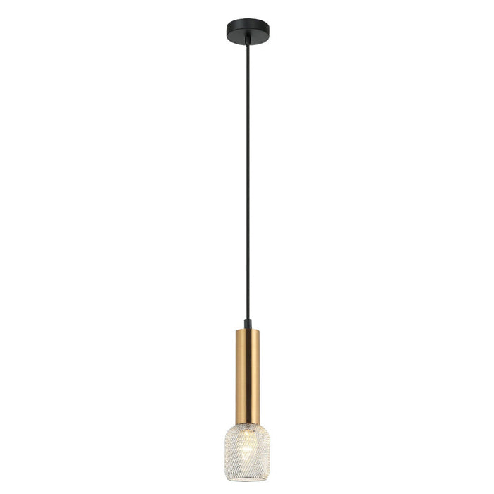 Buy Mini Pendants Australia Mikro 1 Light Pendant Chrome Mesh Cylinder - MIKRO2