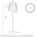 Buy Table Lamps Australia MINDY Rechargeable Table Lamp White 3CCT - MINDY TL-WH