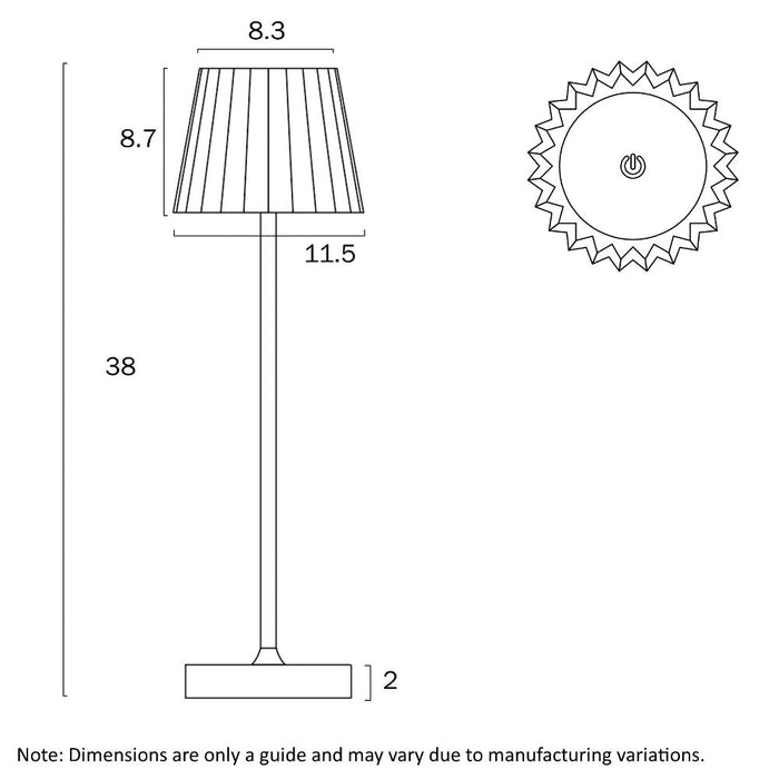 Buy Table Lamps Australia MINDY Rechargeable Table Lamp Black 3CCT - MINDY TL-BK