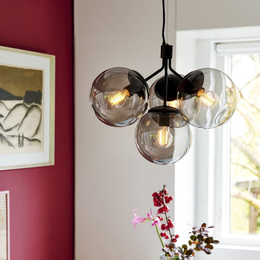 Buy Pendant Lights Australia Ivona Pendant 4 Lights Black Metal - 2112153003
