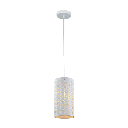 Buy Mini Pendants Australia MODELLO Embossed Oblong 1 Light Pendant White - MODELLO1