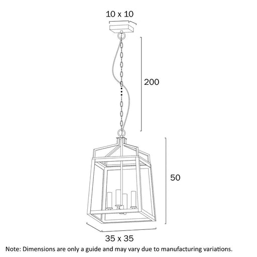 Buy Pendant Lights Australia MONTEAL Pendant 4 Lights Antique Gold & Black - MONTEAL PE4-AGBK