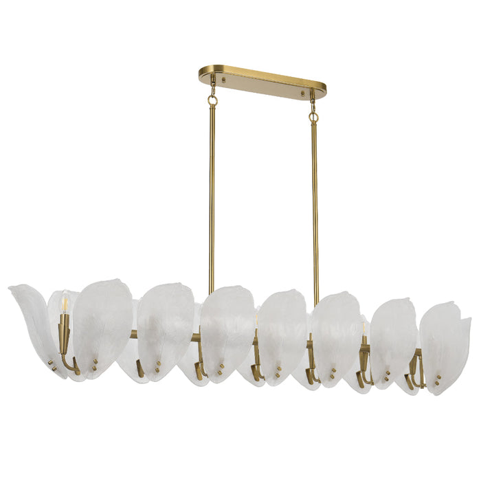 Monte 16 Light Rectangle Pendant Light Brass & Frost - MONTE PE16-BRS