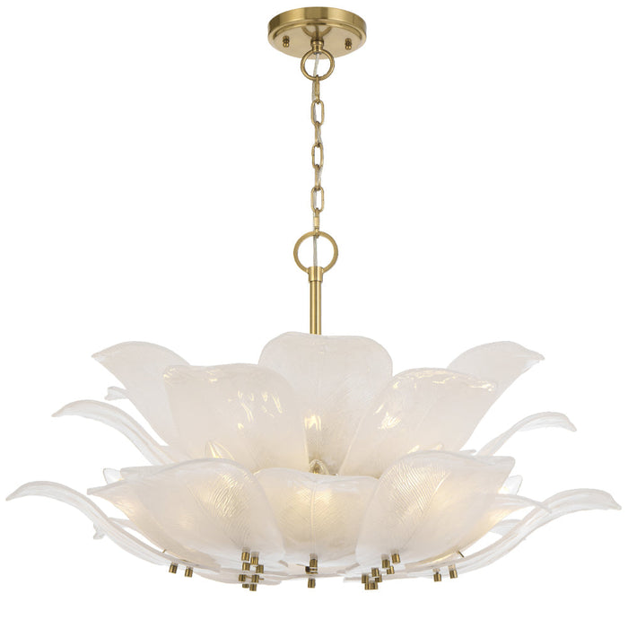 Monte 12 Light Pendant Light Brass & Frost - MONTE PE12-BRS