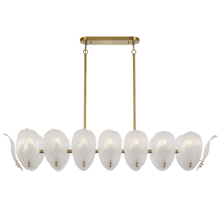 Monte 16 Light Rectangle Pendant Light Brass & Frost - MONTE PE16-BRS