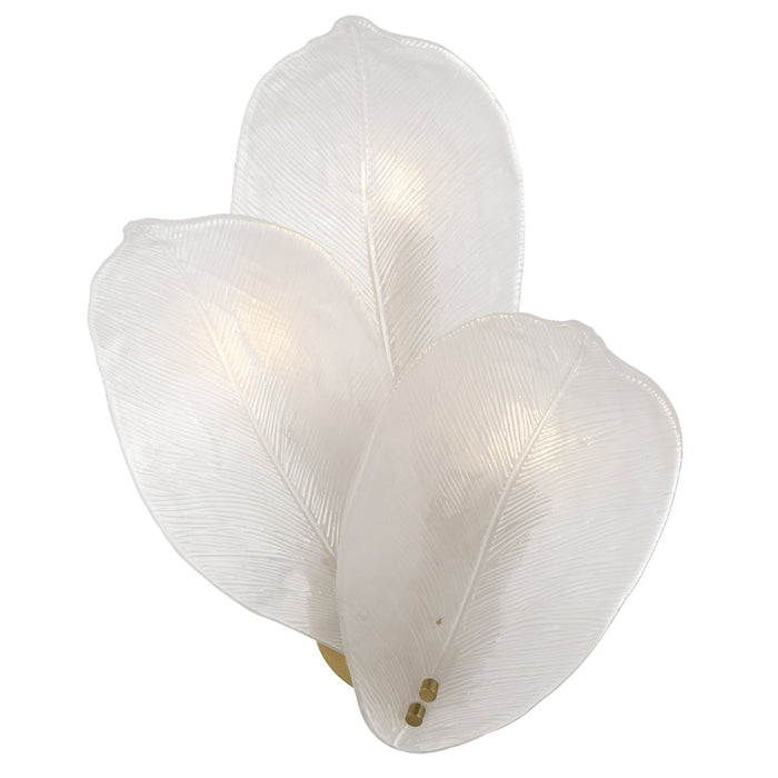 Monte 3 Light Wall Light Brass & Frost - MONTE WB3-BRS