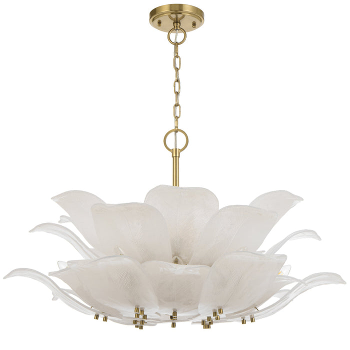 Monte 12 Light Pendant Light Brass & Frost - MONTE PE12-BRS