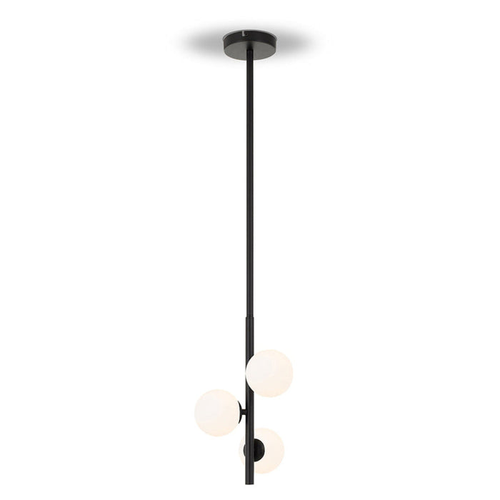 Buy Pendant Lights Australia Moran 3 Light Pendant Black Metal / Opal Matt Glass - MORAN PE03-BKOP
