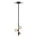 Buy Pendant Lights Australia Moran 3 Light Pendant Black Metal / Smoke Glass - MORAN PE03-BKSM
