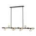Buy Island Pendant Lights Australia Moran 14 Light Island Pendant Black Metal / Smoke Glass - MORAN PE14-BKSM