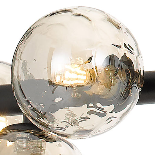 Buy Island Pendant Lights Australia Moran Island Pendant 18 Lights Black Metal / Smoke Glass - MORAN PE18-BKSM