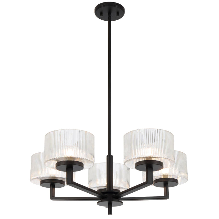 Moreno Pendant 5 Lights Black - MORENO PE5-BK