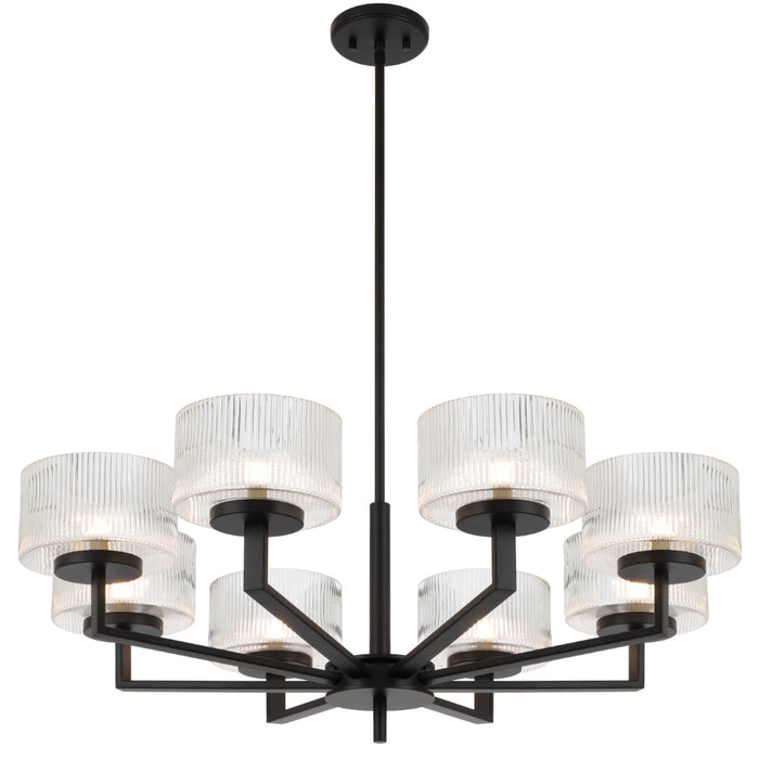 Moreno Pendant 8 Lights Black - MORENO PE8-BK