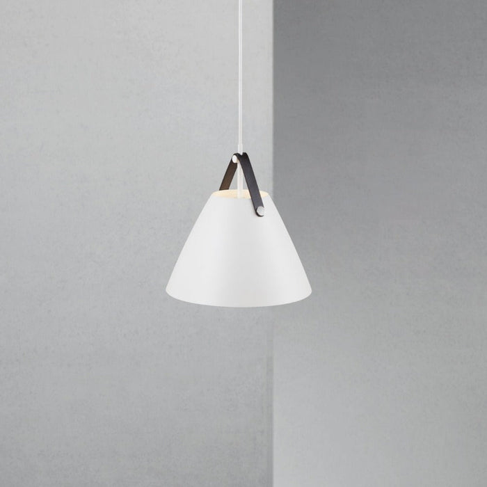 Buy Pendant Lights Australia Strap Pendant Light W270mm White Metal - 84333001