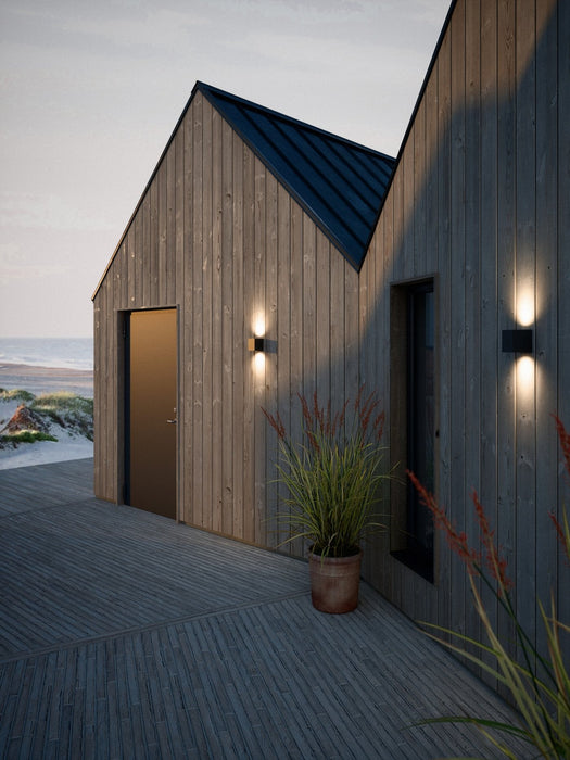 Canto Kubi Up & Down Aluminium Wall Light 6W 3000k Seaside Black - 49711203