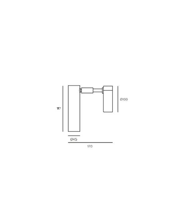 Maru LED Wall Light 3W 3000K Black - ARO.A1194/NEG