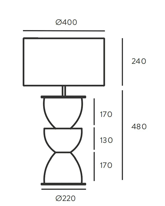 Metric Table Lamp Matte Brass - ARO.NAC117/ORO/TBC+801011/41