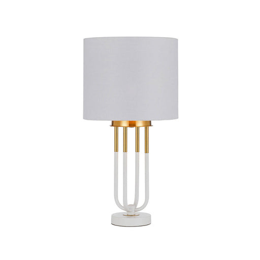 Buy Table Lamps Australia Negas 1 Light Table Lamp Antique Gold & White - NEGAS TL-WHAG