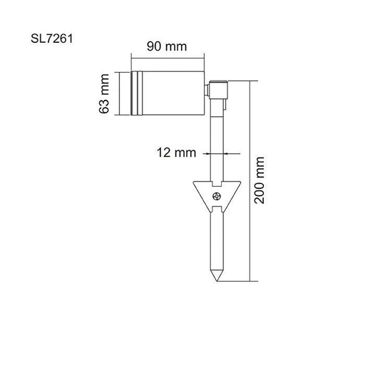 Buy Spike Lights Australia New Port Spike Light 12V Silver Aluminium 3CCT - SL7261TC/SL