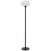 Buy Floor Lamps Australia Nori 1 Light Floor Lamp Black & Opal Matt - NORI FL-BKOM